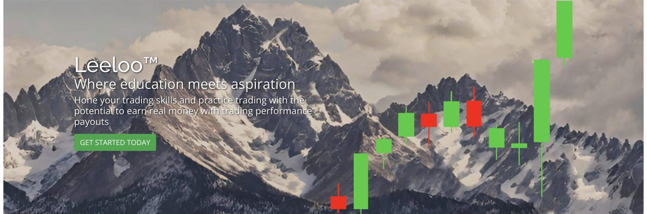 Leeloo Trading homepage introducing its educational trading platform